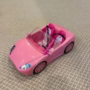 Pink Convertible Barbie Car